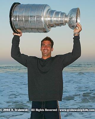 Chelios with Stanley Cup (Hockey Player)
